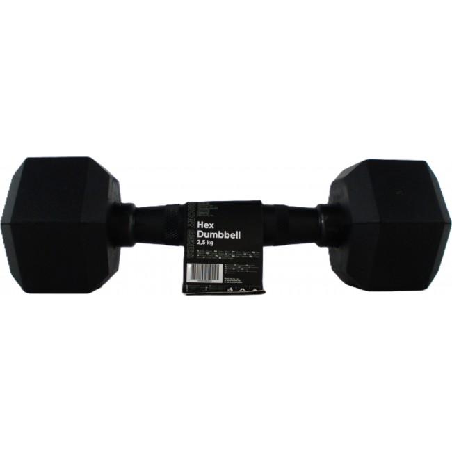 Гантель прорезиненный Zipro HEX 1 х 2,5 кг