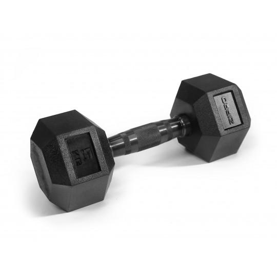 Гантель прорезиненная Zipro HEX 1 х 5 кг