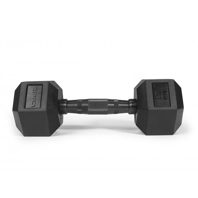 Гантель прорезиненная Zipro HEX 1 х 5 кг