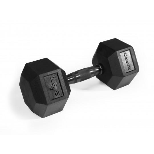 Гантель прорезиненная Zipro HEX 1 х 12,5 кг