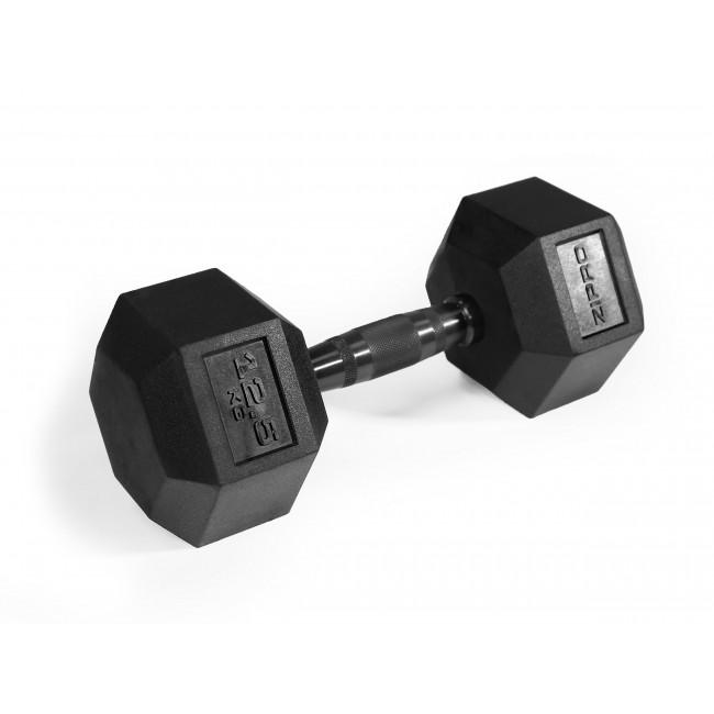 Гантель прорезиненная Zipro HEX 1 х 12,5 кг