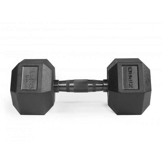 Гантель прорезиненная Zipro HEX 1 х 12,5 кг
