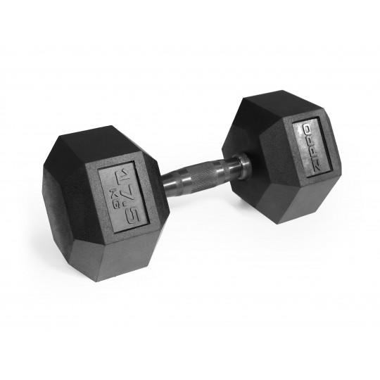 Гантель прорезиненная Zipro HEX 1 х 17,5 кг