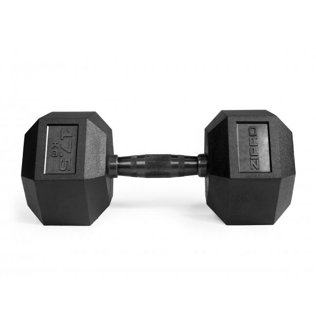 Гантель прорезиненная Zipro HEX 1 х 17,5 кг