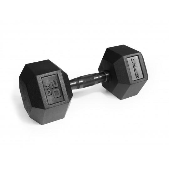 Гантель прорезиненная Zipro HEX 1 х 20 кг