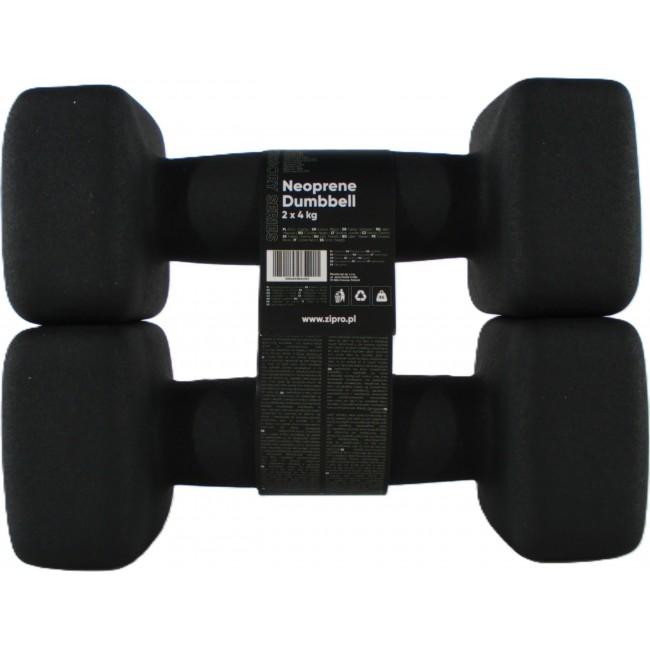 Неопреновые гантели Zipro 2 х 4 кг