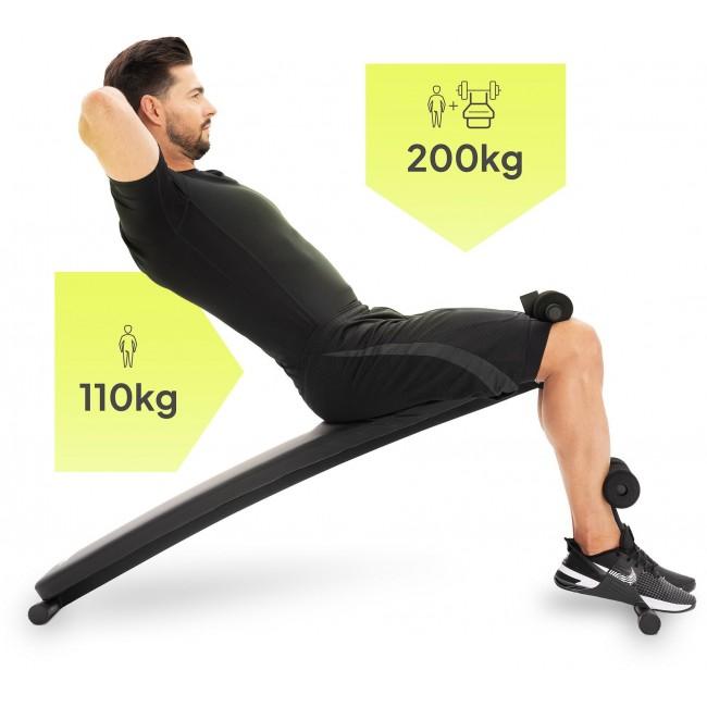 Скамья для пресса наклонная Zipro Slant с эспандерами