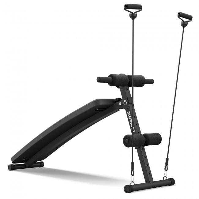 Скамья для пресса наклонная Zipro Slant с эспандерами