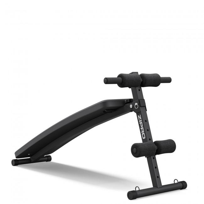 Скамья для пресса наклонная Zipro Slant с эспандерами