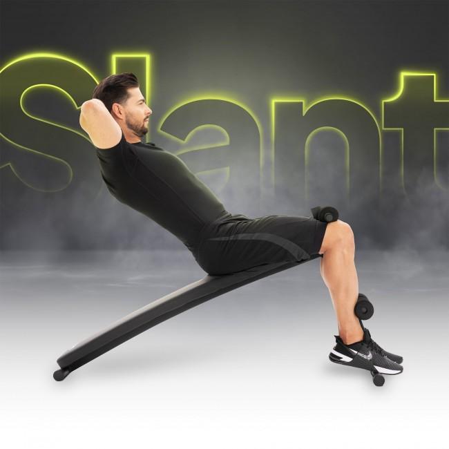 Скамья для пресса наклонная Zipro Slant с эспандерами