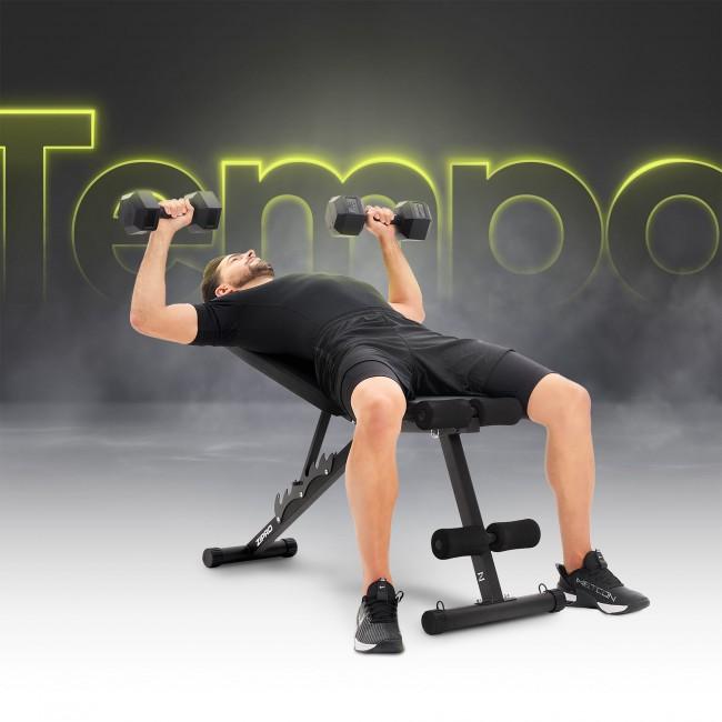 Скамья тренировочная Zipro Tempo с эспандерами