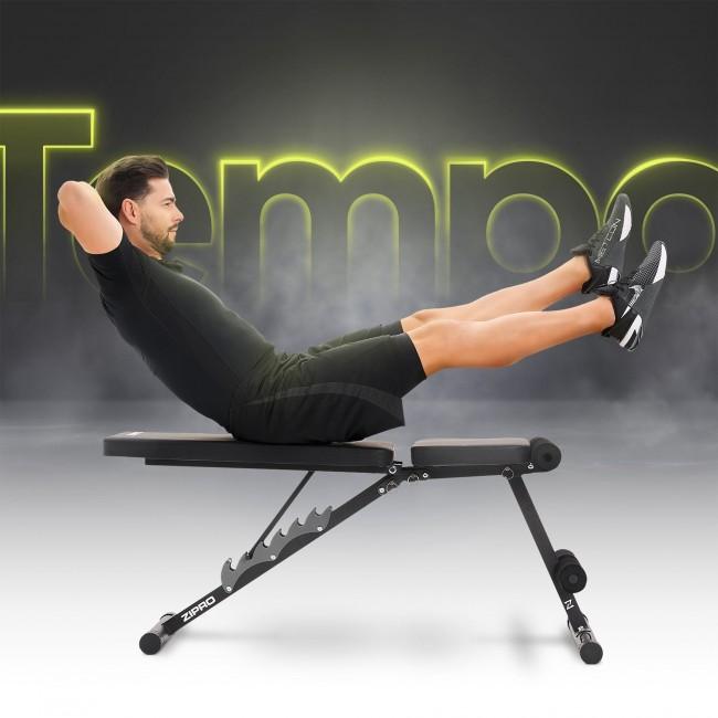 Скамья тренировочная Zipro Tempo с эспандерами