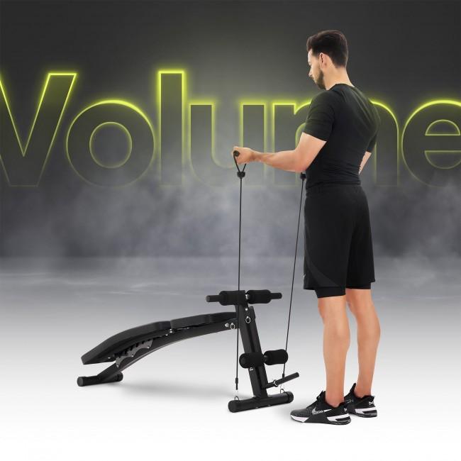 Скамья тренировочная с партой скотта и эспандерами Zipro Volume