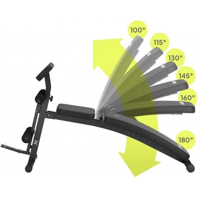 Скамья тренировочная с партой скотта и эспандерами Zipro Volume