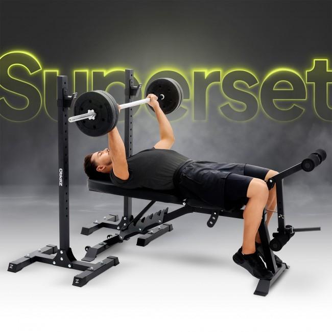 Скамья для жима со стойками Zipro Superset