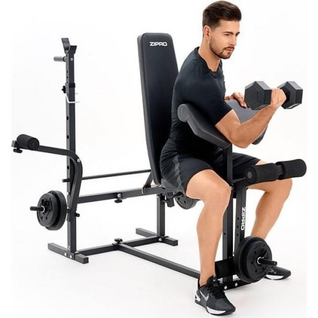 Скамья для жима штанги многофункциональная Zipro Ripped