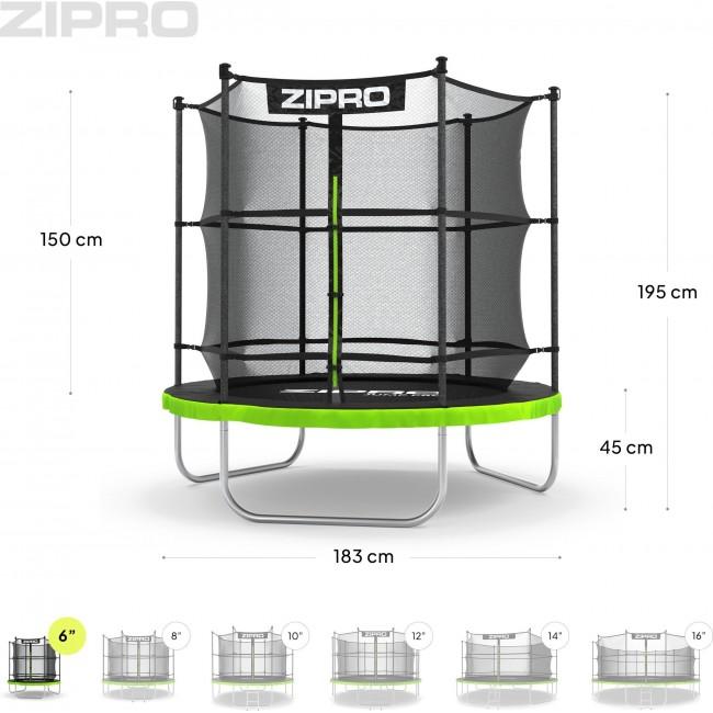 Батут Zipro Jump Pro с внутренней сеткой 6FT (183 см)