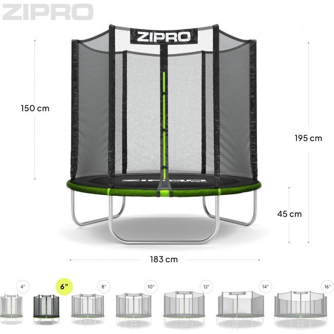 Батут Zipro Jump Pro OUT с внешней сеткой 6FT (183 см)