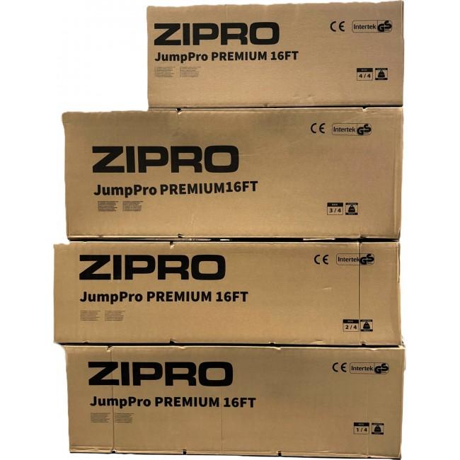 Батут Zipro Jump Pro Premium с внутренней сеткой 16FT (496 см)