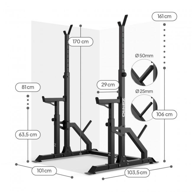 Стойки под штангу со страховочными упорами Zipro LIFT