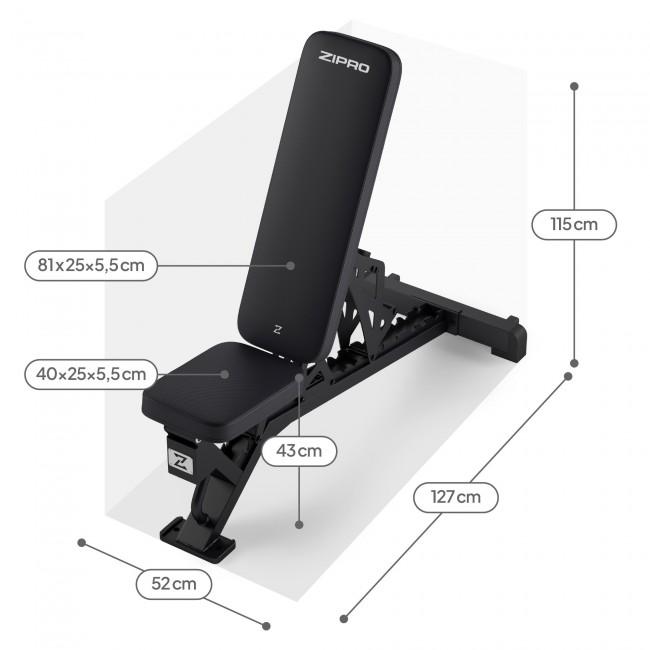 Регулируемая тренировочная скамья Zipro Nocardio