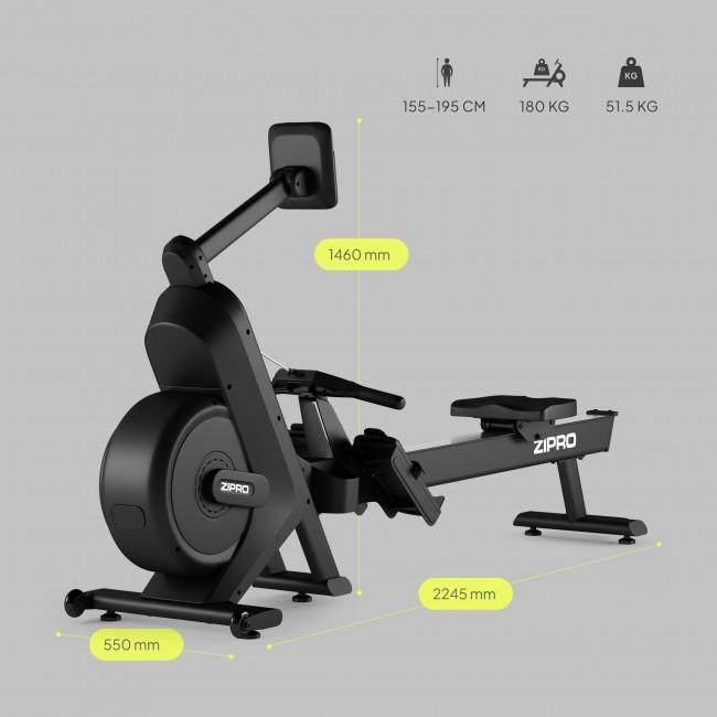 Гребной тренажер воздушно-магнитный Zipro Power 10