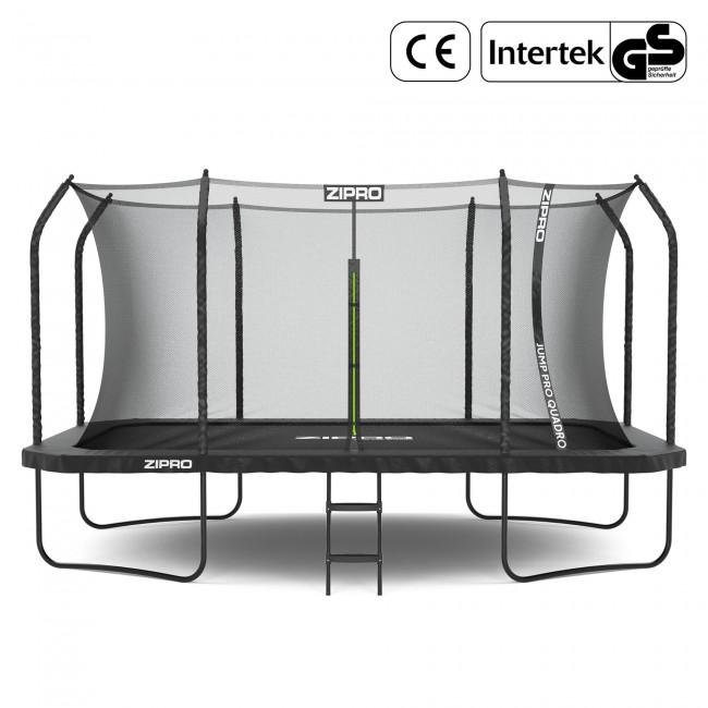 Батут прямоугольный Zipro Jump Pro Quadro с внутренней сеткой 14FT (427×244 см)