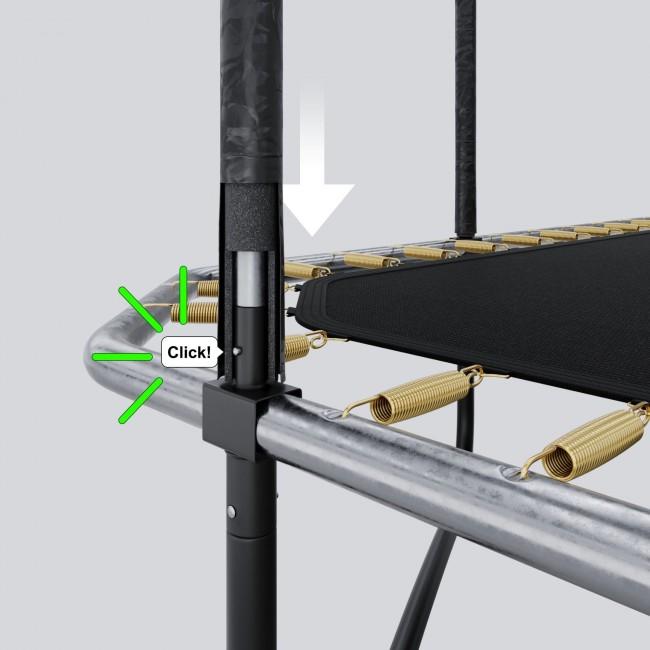 Батут прямоугольный Zipro Jump Pro Quadro с внутренней сеткой 14FT (427×244 см)