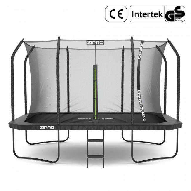 Батут прямоугольный Zipro Jump Pro Quadro с внутренней сеткой 12FT (366 x 244 см)