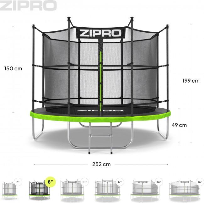 Батут Zipro Jump Pro с внутренней сеткой 8FT (252 см)