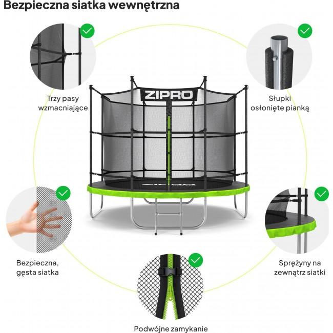Батут Zipro Jump Pro с внутренней сеткой 8FT (252 см)