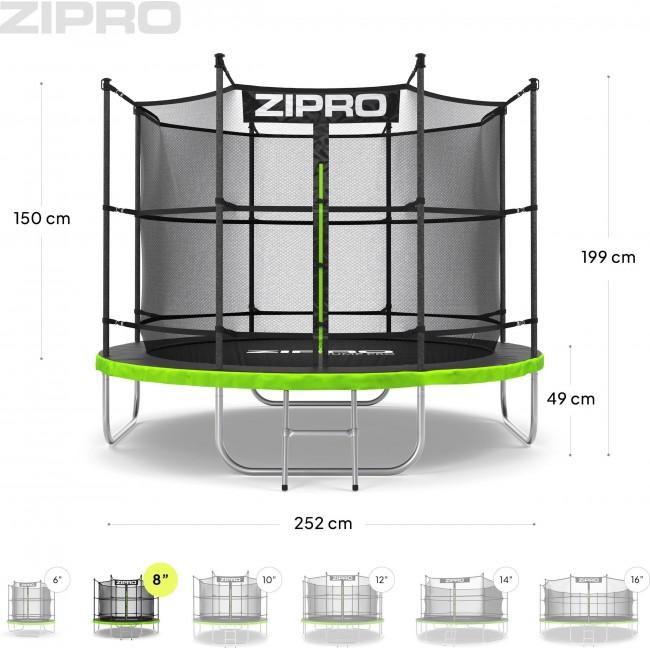 Батут Zipro Jump Pro с внутренней сеткой 8FT (252 см)
