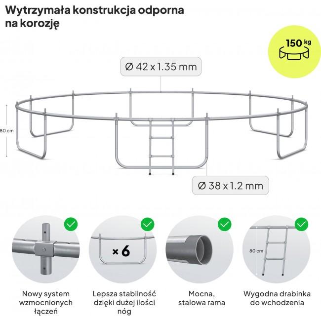 Батут Zipro Jump Pro OUT с внешней сеткой 16FT (496 см)