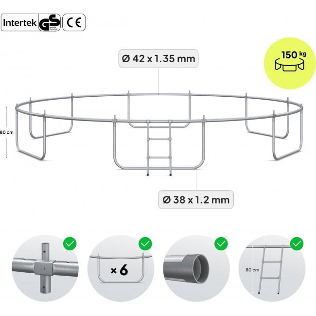 Батут Zipro Jump Pro с внутренней сеткой 16FT (496 см)