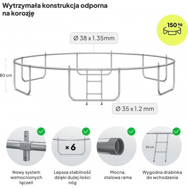 Батут Zipro Jump Pro OUT с внешней сеткой 14FT (435 см)