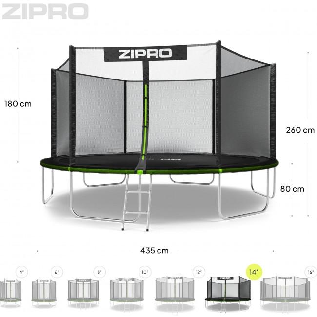 Батут Zipro Jump Pro OUT с внешней сеткой 14FT (435 см)
