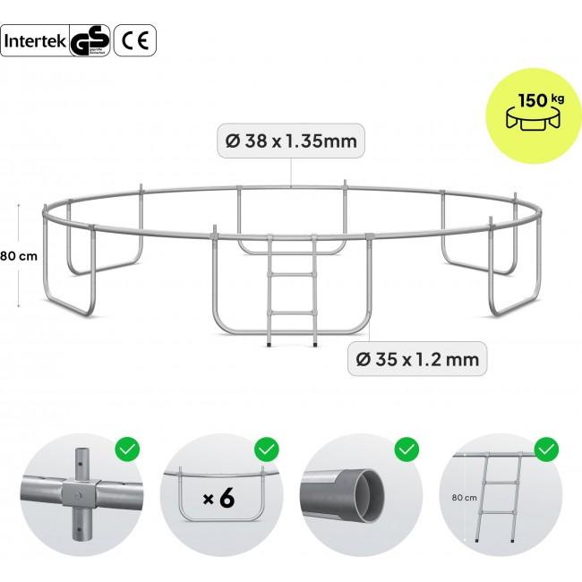 Батут Zipro Jump Pro OUT с внешней сеткой 14FT (435 см)