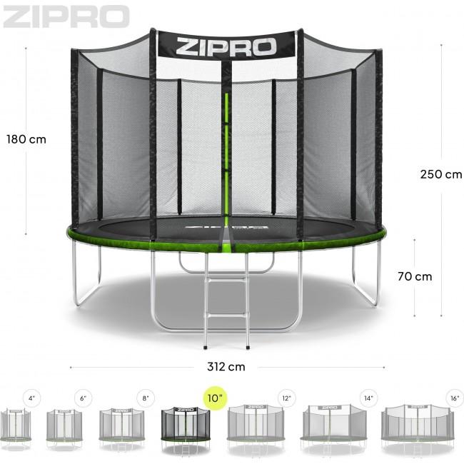 Батут Zipro Jump Pro OUT с внешней сеткой 10FT (312 см)