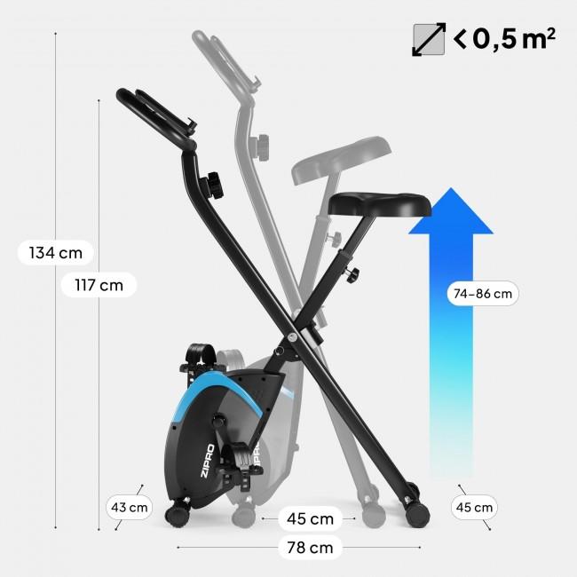 Складной магнитный велотренажер Zipro Future X