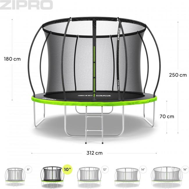 Батут Zipro Jump Pro Premium с внутренней сеткой 10FT (312 см)