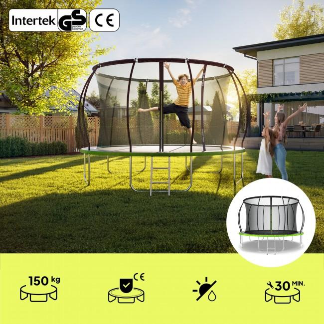 Батут Zipro Jump Pro Premium із внутрішньою сіткою 12FT (374 см)