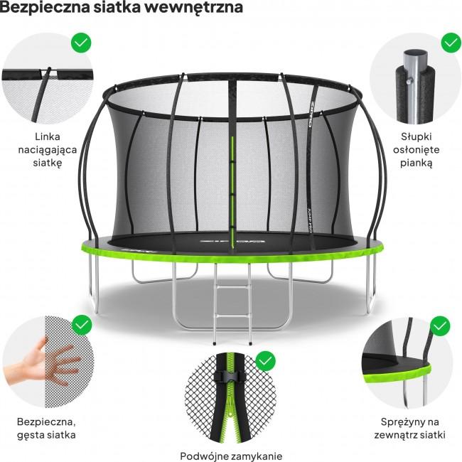 Батут Zipro Jump Pro Premium с внутренней сеткой 12FT (374 см)