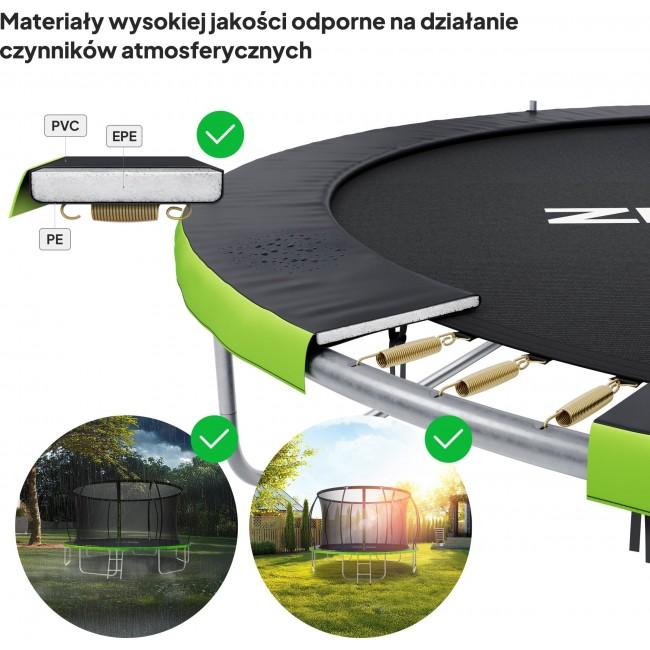 Батут Zipro Jump Pro Premium с внутренней сеткой 12FT (374 см)