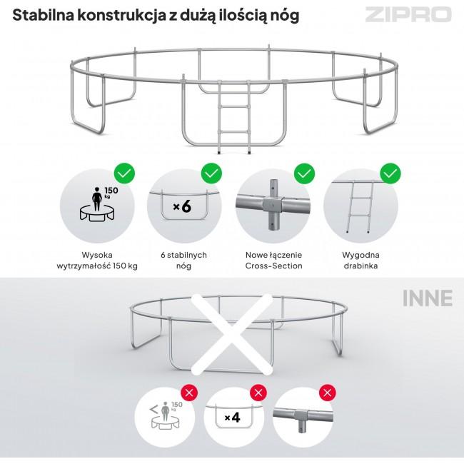 Батут Zipro Jump Pro Premium с внутренней сеткой 14FT (435 см)
