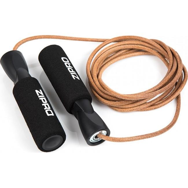 Скакалка кожаная с подшипниками Zipro 275см