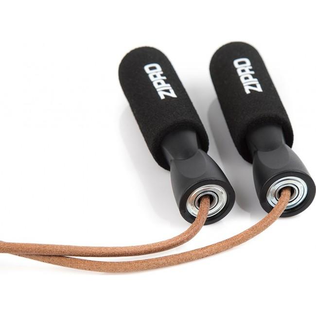 Скакалка кожаная с подшипниками Zipro 275см