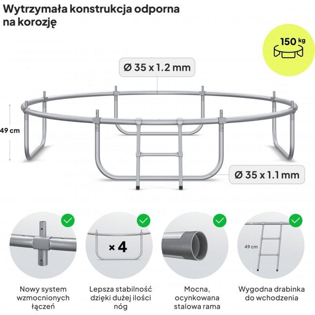 Батут Zipro Jump Pro OUT с внешней сеткой 8FT (252 см)