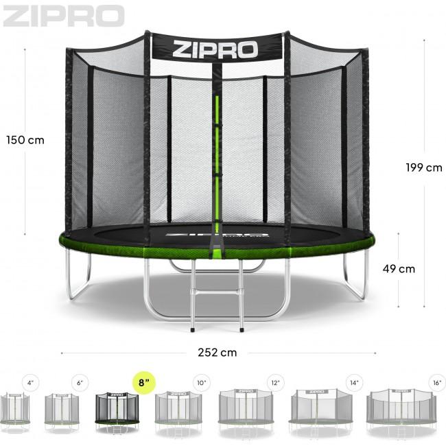 Батут Zipro Jump Pro OUT с внешней сеткой 8FT (252 см)