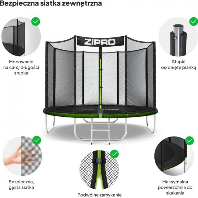 Батут Zipro Jump Pro OUT с внешней сеткой 8FT (252 см)